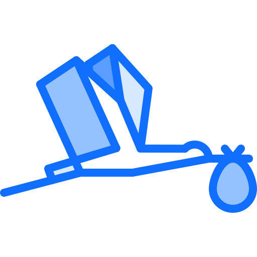 コウノトリ Coloring Blue icon