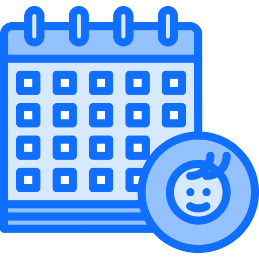 カレンダー Coloring Blue icon