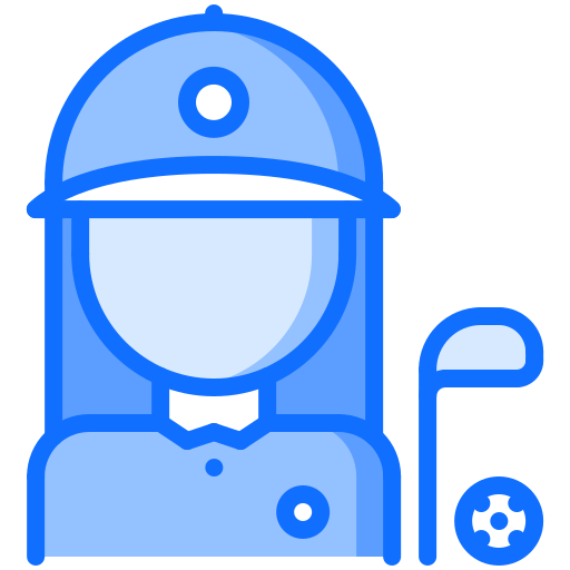 golfspieler Coloring Blue icon
