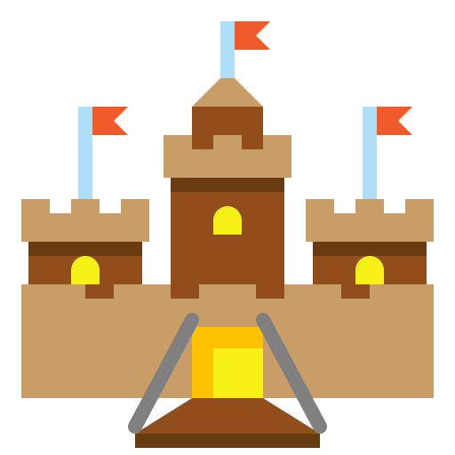 zamek z piasku Skyclick Flat ikona