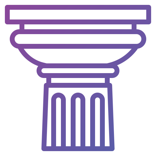Doric pillar Skyclick Gradient icon
