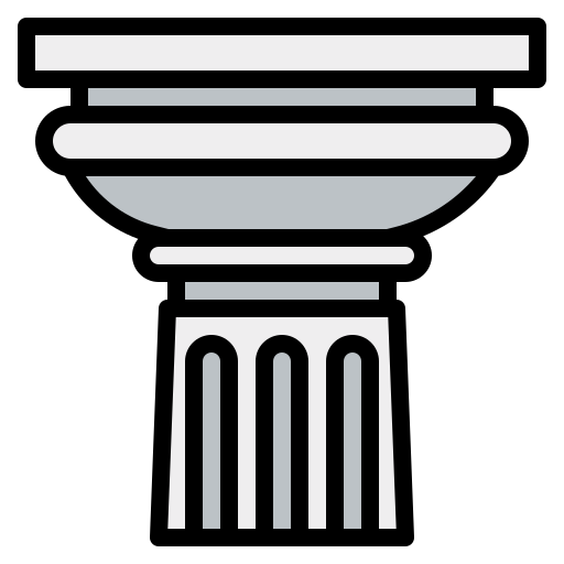 Doric pillar Skyclick Lineal Color icon