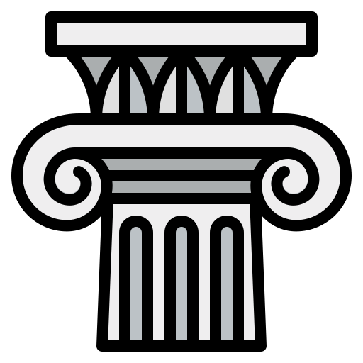 ionische säulen Skyclick Lineal Color icon