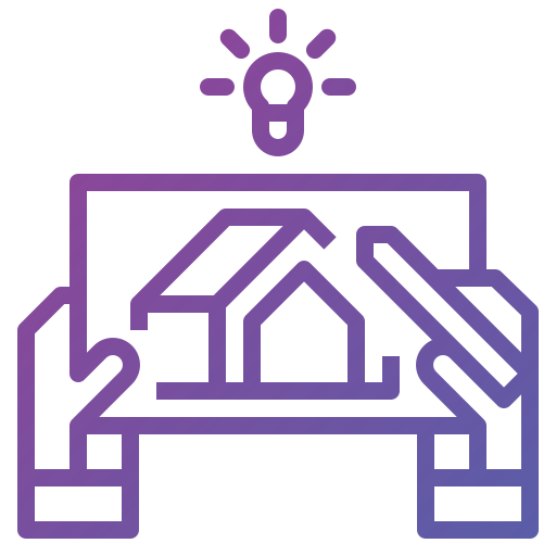 家のスケッチ Skyclick Gradient icon