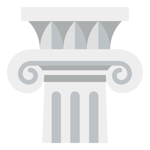 Ionic pillars Skyclick Flat icon