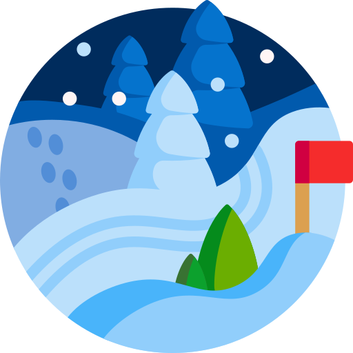 Ski Detailed Flat Circular Flat icon