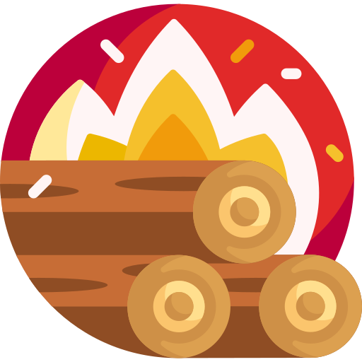 Firewood Detailed Flat Circular Flat icon