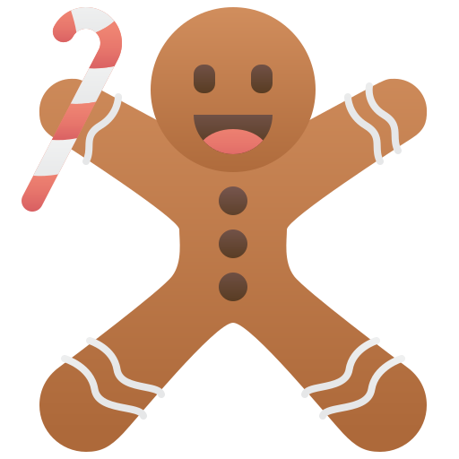 Gingerbread man Amethys Design Flat icon