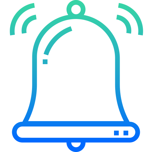 Bell Winnievizence Outline gradient icon