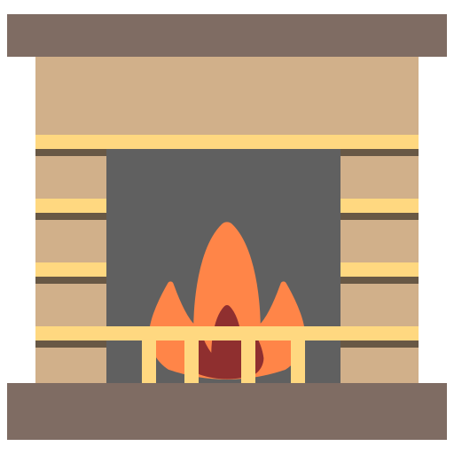 Fireplace Winnievizence Flat icon