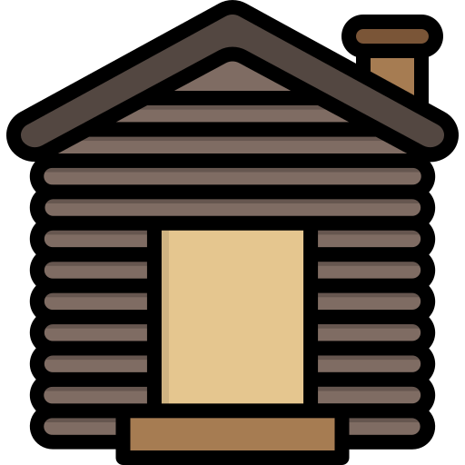 casa de madeira Winnievizence Lineal color Ícone