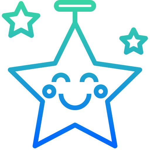 estrella Winnievizence Outline gradient icono