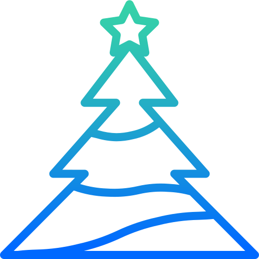 drzewko świąteczne Winnievizence Outline gradient ikona