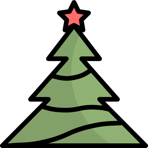 Рождественская елка Winnievizence Lineal color иконка