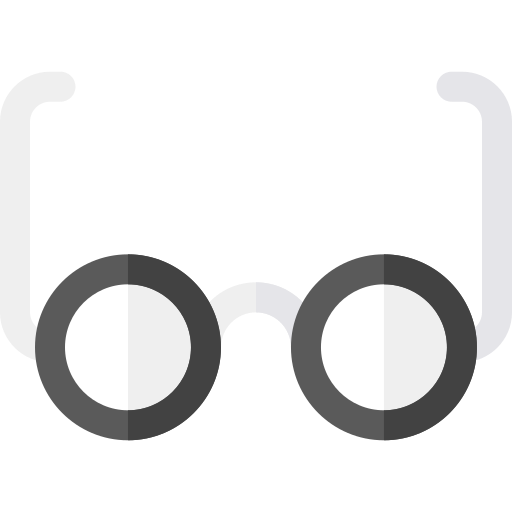 des lunettes Basic Rounded Flat Icône