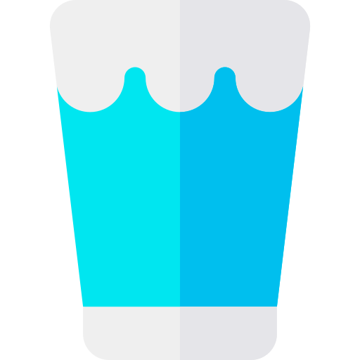verre d'eau Basic Rounded Flat Icône