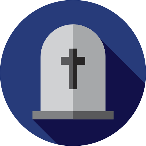 lápida sepulcral Flat Circular Flat icono