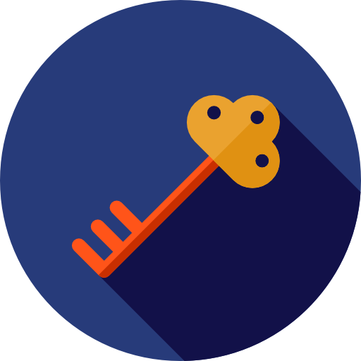 Key Flat Circular Flat icon