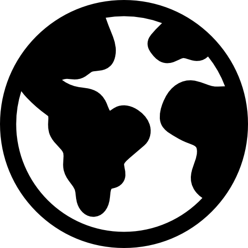 globo terrestre Basic Straight Filled Ícone