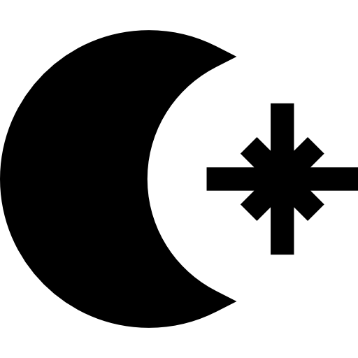 księżyc Basic Straight Filled ikona