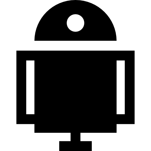 robot Basic Straight Filled icono