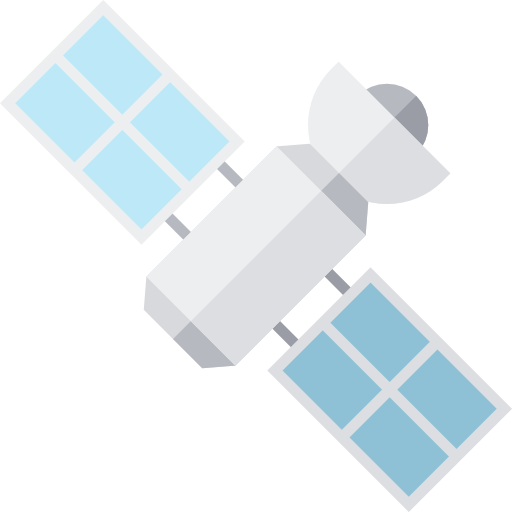 satelliet Basic Straight Flat icoon