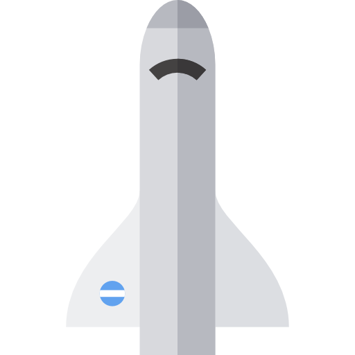 statek kosmiczny Basic Straight Flat ikona
