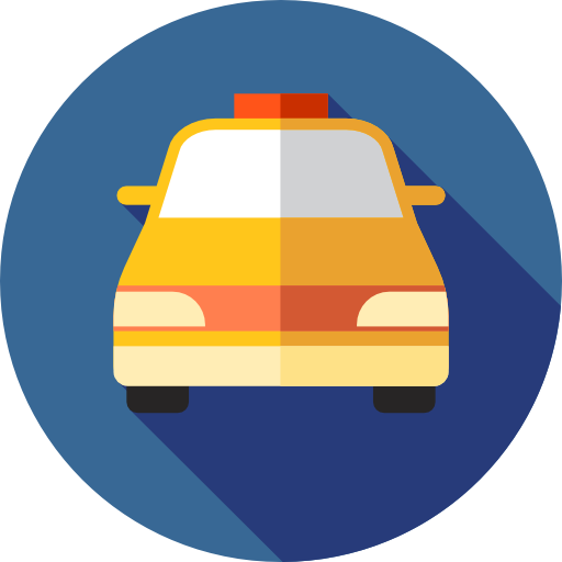 택시 Flat Circular Flat icon