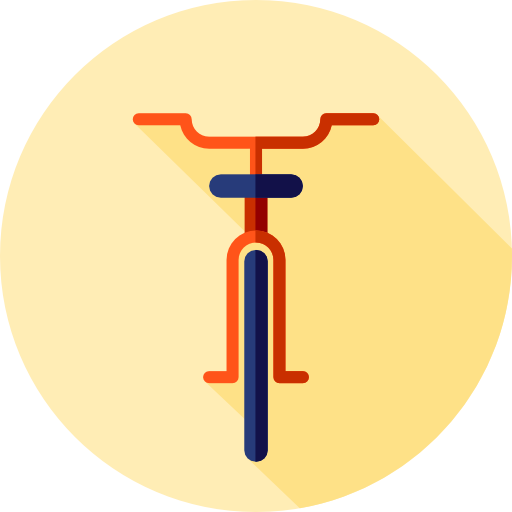 bicicleta Flat Circular Flat Ícone