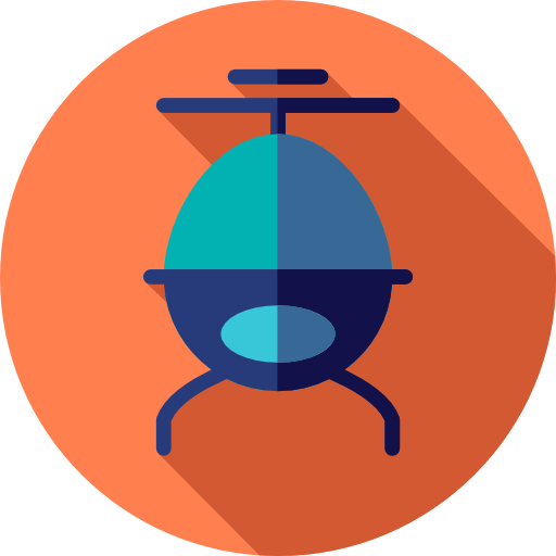 헬리콥터 Flat Circular Flat icon