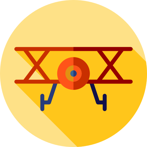 flugzeug Flat Circular Flat icon