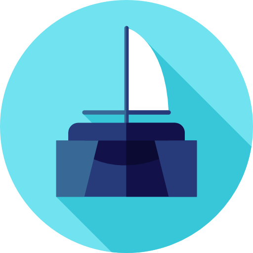 catamarán Flat Circular Flat icono