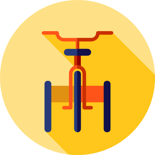трехколесный велосипед Flat Circular Flat иконка