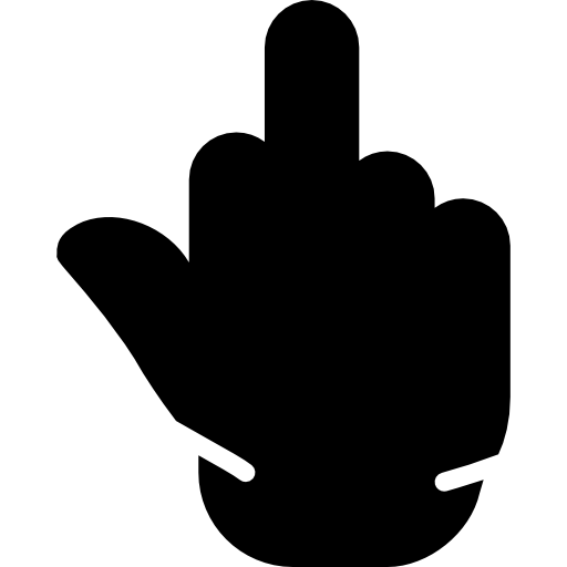 Środkowy palec Basic Miscellany Fill ikona