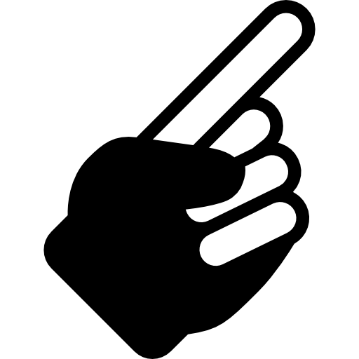 Pointing hand Basic Miscellany Fill icon