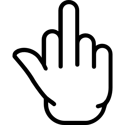 Middle finger Basic Miscellany Lineal icon