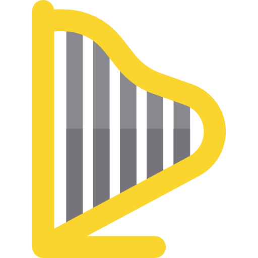 harpe Basic Rounded Flat Icône