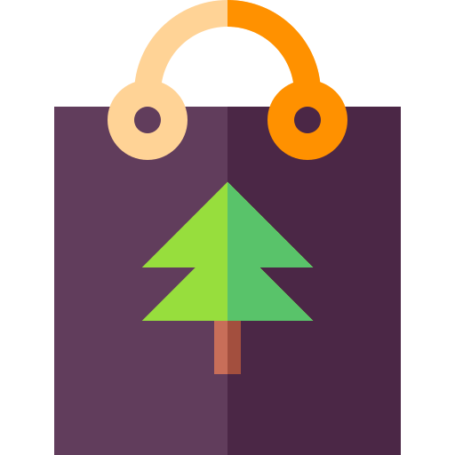 weihnachtstasche Basic Straight Flat icon