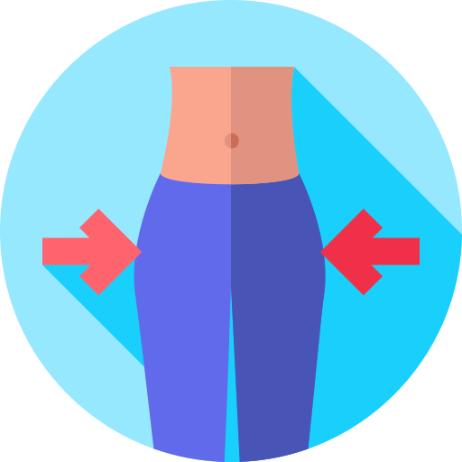 Lose weight Flat Circular Flat icon