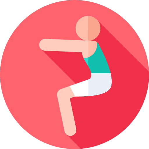 pilates Flat Circular Flat icoon