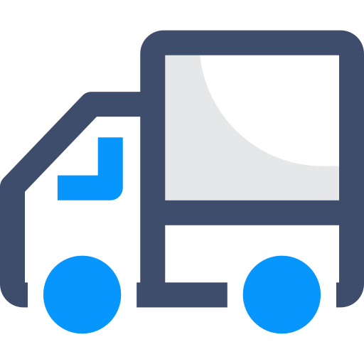 Delivery van SBTS2018 Blue icon