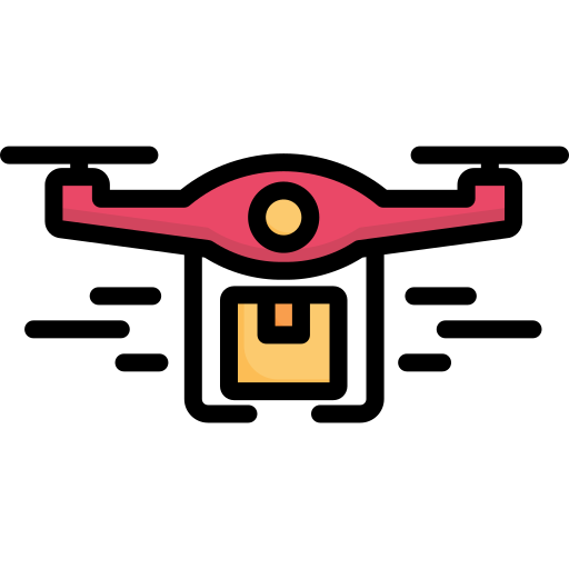 Drone delivery Kosonicon Lineal color icon