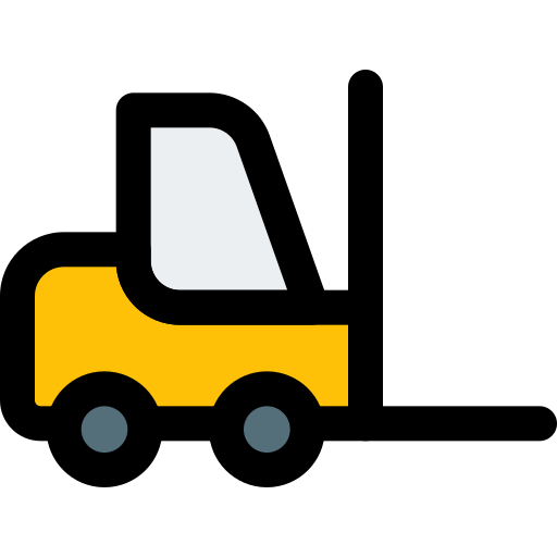 Forklift Pixel Perfect Lineal Color icon