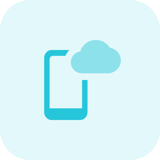 cloud mobile Pixel Perfect Tritone Icône