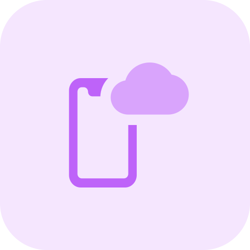 Mobile cloud Pixel Perfect Tritone icon