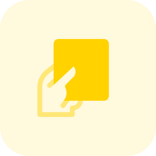 gelbe karte Pixel Perfect Tritone icon