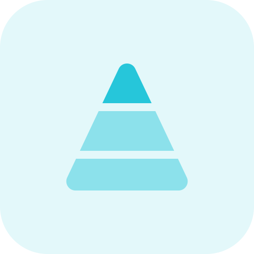 wykres piramidy Pixel Perfect Tritone ikona
