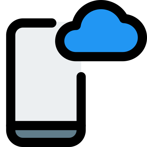 Mobile cloud Pixel Perfect Lineal Color icon