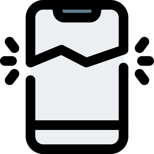 Broken smartphone Pixel Perfect Lineal Color icon