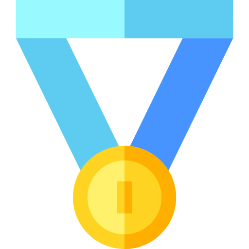 medalha Basic Straight Flat Ícone